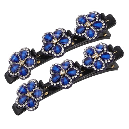 WRITWAA 2 Stück Funkelnde Imitationsstein Haarspangen mit Fünfblättrigem Blumen Design für und Mädchen Vielseitige Haaraccessoires für Styling von WRITWAA