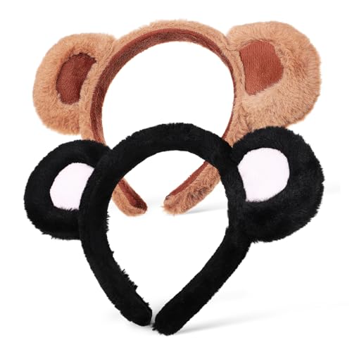 WRITWAA 2 Stück Fuzzy Bärenohren Haarreifen Kuschelige Tierohren Kopfbedeckung für Cosplay Partys Make Up und Freizeitspaß Bequem und Vielseitig Einsetzbar WRITWAA 2 Stück Fuzzy Bärenohren Haarreifen Kuschelige Tierohren Kopfbedeckung für Cosplay Partys Make Up und Freizeitspaß Bequem und Vielseitig Einsetzbar von WRITWAA