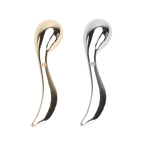 WRITWAA 2stücke Gesichtsmassagegerät Augencreme-schaufel Make-up-grablöffel Gesichtscreme-löffel Make-up-pick-sticks Zinklegierung Material Einfache Dosierung Mini Kosmetik Löffel von WRITWAA