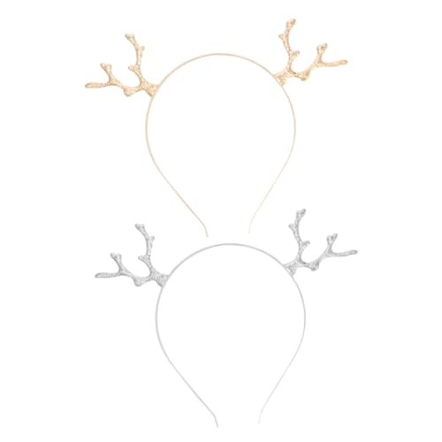 WRITWAA 2stücke Rentier Geweih Haarreif Haarband Weihnachten Kopfstück Für Party Kostüm von WRITWAA