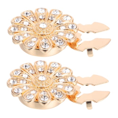 WRITWAA 2 Stück Glänzende Strass Shirt Knopfüberzüge aus Langlebiger Legierung Manschettenknöpfe mit Blumen-design Unisex Schmuckaccessoire für Businesshemden Anzüge und Freizeitmode von WRITWAA