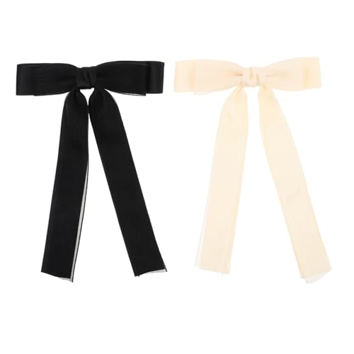 WRITWAA 2 Stück Große Schleifen Haarclips aus Chiffon mit Federleichtem Design für Sommer Outfits für Mädchen und Teens für Formelle und Lässige Anlässe von WRITWAA