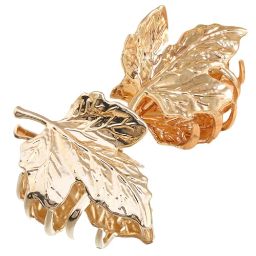 WRITWAA 2 Stück Haarklammern für Dickes Haar Metall Krallenclips Blattform Haarklammer Fest Haltend für Frauen und Mädchen Modisches Haarstyling Zubehör Langlebig und Stabil von WRITWAA