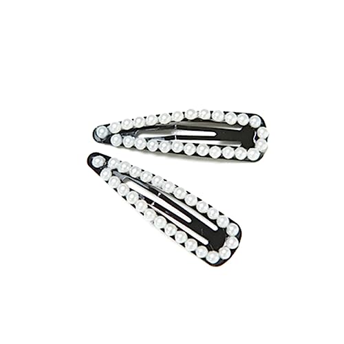 WRITWAA 2stücke Zweierpack Perlen Haarspangen Schnapp-haarclips Für Mädchen Stilvolle Haarschmuck-accessoires Für Alltag Und Festliche Anlässe von WRITWAA