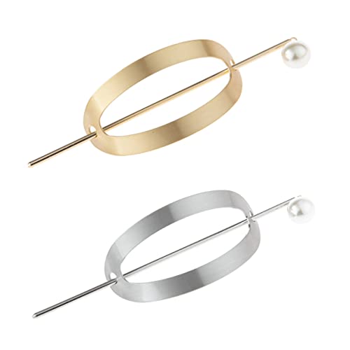 WRITWAA 2stücke Legierung Haarnadeln Mit Perle Mode Haarstift Kopf Schmuck Für Mädchen Frisur Accessoires Haarschmuck Haarreif Zubehör von WRITWAA