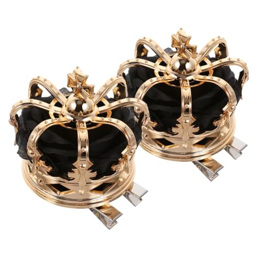 WRITWAA 2stücke Königliche Mittelalterliche Krone Mädchen Haarspange Krone Mädchen Haarnadel Kopfschmuck Haar Accessoires Für Party Festival von WRITWAA