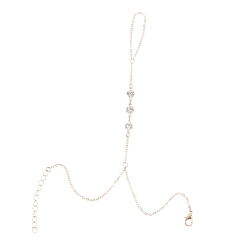 WRITWAA 2 Stück Handkette mit Strass für Damen Verlinktes Finger Ring Armband für Sommer Outfits und Alltägliche Anlässe von WRITWAA