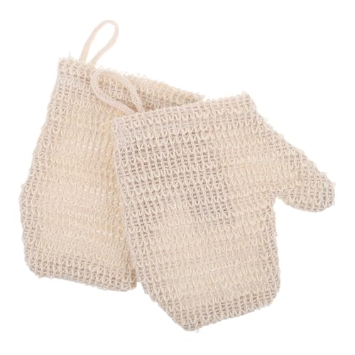 WRITWAA 2stücke Badehandschuhe Für Peeling Wiederverwendbare Körperpeeling-handschuhe Waschbare Duschhandschuhe Beidseitig Nutzbare Peeling-handschuhe Für Damen von WRITWAA