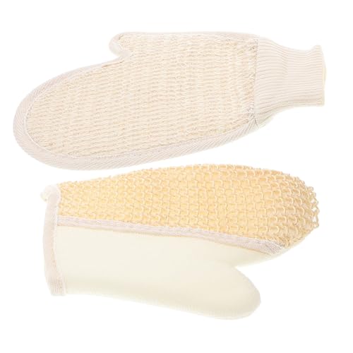 WRITWAA 2stücke Exfolierende Duschhandschuhe Aus Baumwoll-leinen-mischung Für Sanfte Hautreinigung Peeling-handschuhe Für Männer Und Für Dusche von WRITWAA