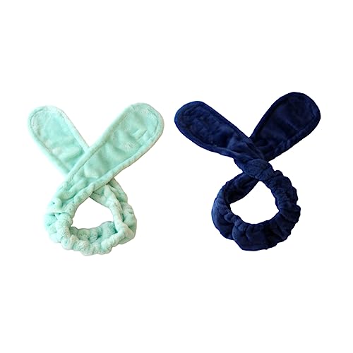 WRITWAA 2 Stück Hasenohr Stirnband Stilvolle Dehnbare Stirnbänder Für Frauen Hoop Lady Damen Haarbänder Mädchen Stoff Salon Clip Elastisches Accessoire Haarband Für Frauen von WRITWAA
