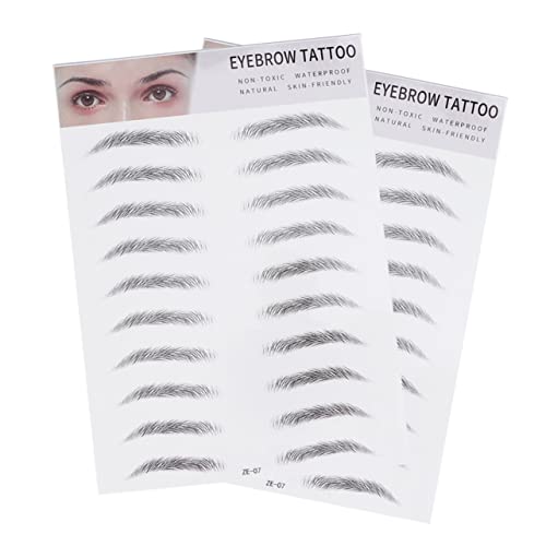 WRITWAA Augenbrauen Transfer Sticker 2 Stück Imitation Künstliche Augenbrauen Einfach zu Verwenden für Männer und Frauen von WRITWAA
