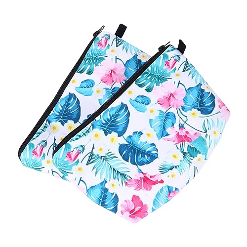 WRITWAA 2stücke Kosmetiktäschchen Mit Blumenmuster Reise-Make-up-Tasche Make-up-Organizer Mit Reißverschluss Kosmetik-Aufbewahrungstasche Für Frauen Und Mädchen Zum Aufbewahren Von von WRITWAA
