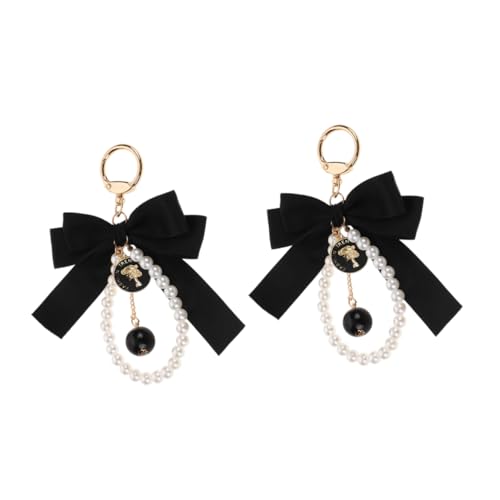 WRITWAA Schlüsselanhänger Mit Großer Schleife – Simulations-Auto-schlüsselanhänger Einzigartiger Schlüsselanhänger Mit Quaste Als Modisches Accessoire Für Damen von WRITWAA