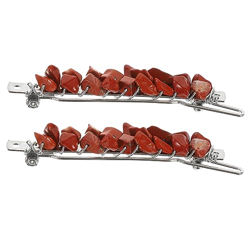 WRITWAA 2stücke Stein Barrettes Kreative Haarclips Bunte Haarnadeln Haar Zubehör Für Frauen Mädchen von WRITWAA