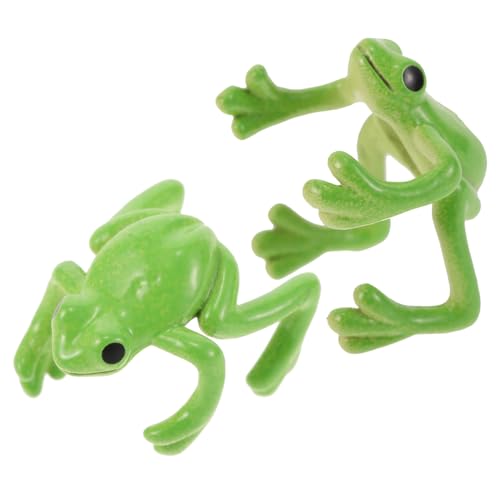 WRITWAA 2 Stück Leichte Frosch Ohrclips Damen Niedliche Tier Ohr Manschetten Schmuck Farbige Clips für Alltag und Party Ohne Ohrlöcher Elegant und Strapazierfähig von WRITWAA