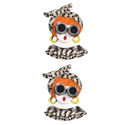 WRITWAA 2 Stück Mädchen Brosche Lapel Pin für T Shirt und Jacke Anstecknadel als Stylisches Damen Accessoire Vielseitig Tragbar Pullover Mantel Schal von WRITWAA