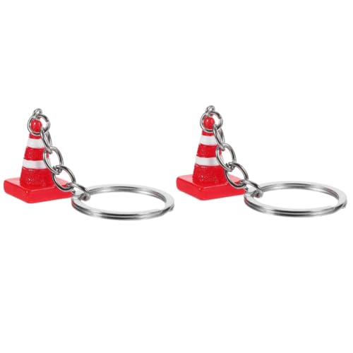 WRITWAA 2stücke Verkehrskegel Schlüsselanhänger Schlüsselring Für Damen Kreatives Schlüsselzubehör Als Taschenanhänger Und Dekoration Für Rucksäcke Langlebiges Design von WRITWAA