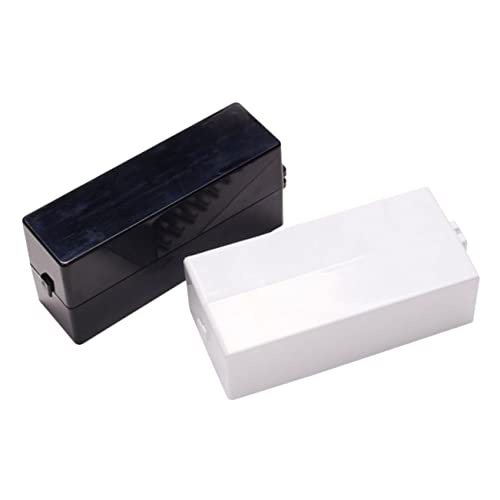 WRITWAA 2 Stück Nagelbohrer Aufbewahrungsbox mit Fächern Organizer für Maniküre Schleifköpfe Langlebige Nagelkunst Aufbewahrungsbehälter für Profis und Heimgebrauch Weiß und Schwarz von WRITWAA