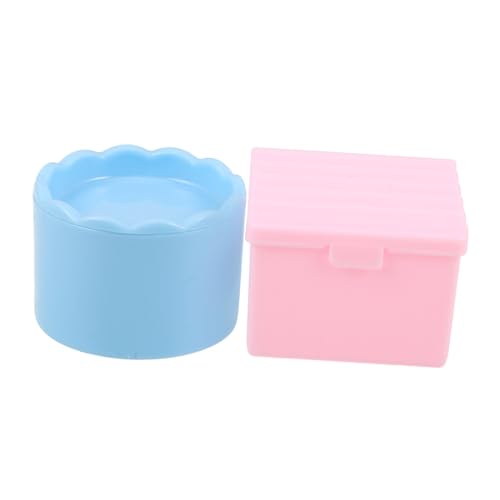 WRITWAA 2 Stück Nagelpinselreiniger mit Deckel Langlebige Kunststoff-pinselhalter für Nail Art Mehrschichtiger Organizer mit Stifthalter Stilvolles Maniküre-zubehör für von WRITWAA