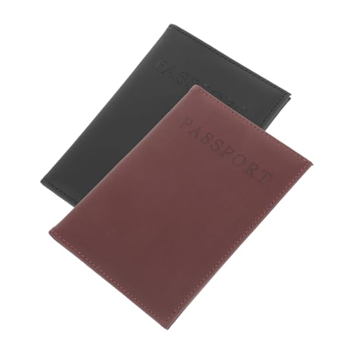 WRITWAA 2 Stück PU Reisepasshülle Farbwechselnde Robuste Karten Dokumentenmappe Multifunktionaler Reisepass Organizer für Damen und Herren Langlebiger Schutz für Reiseunterlagen von WRITWAA