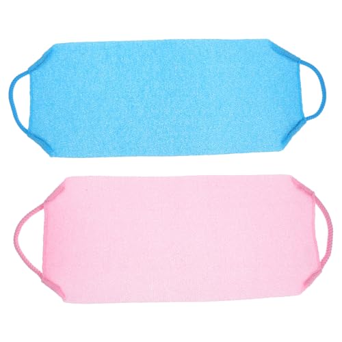 WRITWAA 2 Stück Peeling-Streifen zum Einreiben des Rückens Körper Zurück Kratzer tief Schrubben badetuch reinigungsschwamm Peelingzubehör für das Bad Peeling Duschtuch Badetücher Polyester von WRITWAA