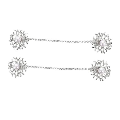 WRITWAA 2 Stück Pullover Ketten Clips mit Retro Perlen Legierungs Schal Clips für Damen für Cardigans Kleider und Blusen Eleganter Vintage Look für Büro und Feierlichkeiten von WRITWAA