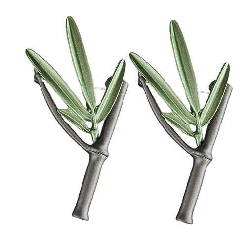 WRITWAA 2 Stück Pulloverschnalle Brosche Knopf Stifte Ansteckblume Schal Tasten Green von WRITWAA