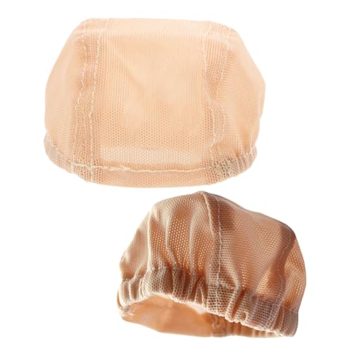 WRITWAA 2 Stück Puppen Wig Netzhaube Bjd Liner Webkappen für Puppenköpfe Kostüm Wig Hut Zubehör Einfach zu Reinigen und Anzubringen Geeignet für Verschiedene Puppengrößen von WRITWAA