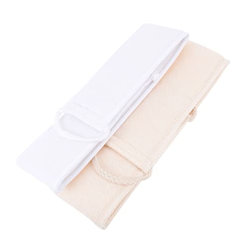 WRITWAA 2 Stück Rückenpeeling Handtücher Doppelseitige Tücher für Körperpeeling Exfolierende Dusch Handtücher für Zuhause und Weich und Langlebig von WRITWAA