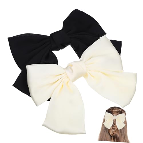 WRITWAA 2 Stück Schleife Haarnadel Haarklammern Schleife Haarschmuck Styling Haarbänder für Frauen stutzenhalter Haarschleifen für Mädchen große Haarschleifen Polyester von WRITWAA