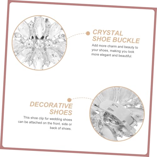 WRITWAA 2 Stück Strass Schuhclips Schuhe Schmuck Hochzeit Brautschuh Dekoration Abnehmbare Damenschuh Deko für Pumps Flats Heels Elegant und Vielseitig von WRITWAA