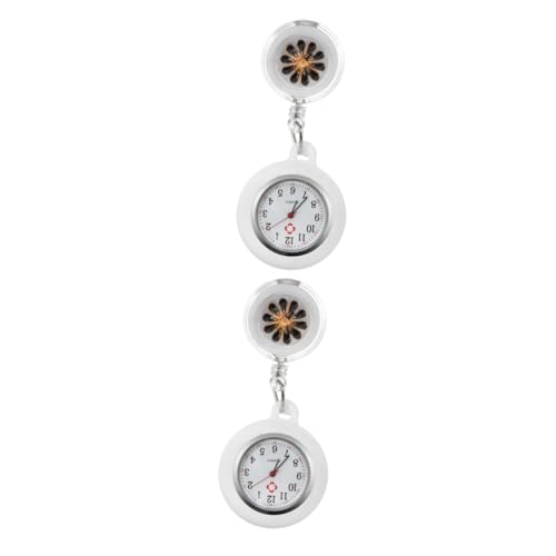 WRITWAA 2stücke Fob Uhr Clip Frauen Praktische Krankenschwesteruhr Mit Großem Zifferblatt Und Verstellbarem Datum Für Gesundheitswesen Als Für Kollegen Oder Freunde von WRITWAA