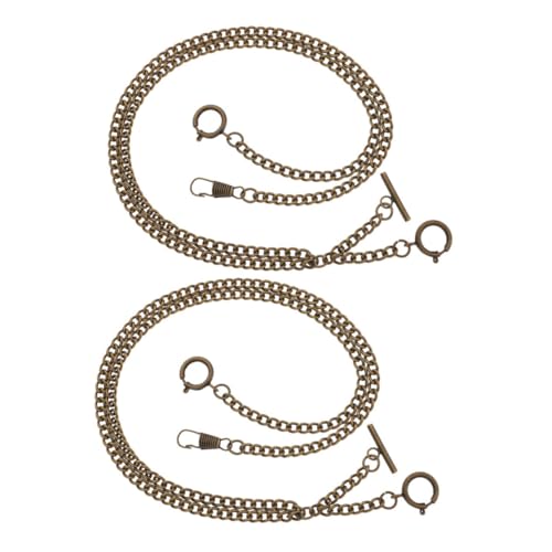 WRITWAA 2stücke Metall Taschenuhrkette Für Herren Westenkette Mit O-glied-Design Passend Für Formelle Anlässe Und Lässige Outfits DIY-kleidungszubehör von WRITWAA