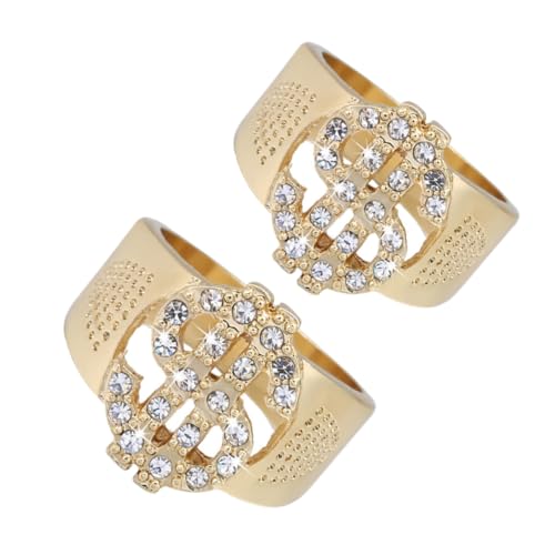 WRITWAA 2 Stück Teiliges Herren Finger Dekorationsset Hip Hop Ringe in Kreative Us Symbolringe Langlebig und Stylisch für Alltag und Besondere Anlässe von WRITWAA