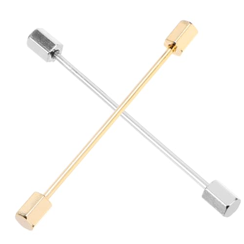 WRITWAA 2stücke Kragensteg Aus Metall Für Herren Krawattennadeln Zum Anziehen Hemdkragenstäbchen Für Formelle Anlässe Und Kostümpartys Langlebig Und Einfach Zu Bedienen von WRITWAA