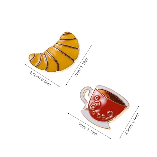 WRITWAA 2stücke Kaffee-anstecker Cartoon-tasse Und Brot-brosche Metall-anstecknadeln Set Für Herren Und Frauen Zum Verschenken Kaffeeliebhaber Geschenkidee Schal-anstecker WRITWAA 2stücke Kaffee-anstecker Cartoon-tasse Und Brot-brosche Metall-anstecknadeln Set Für Herren Und Frauen Zum Verschenken Kaffeeliebhaber Geschenkidee Schal-anstecker von WRITWAA