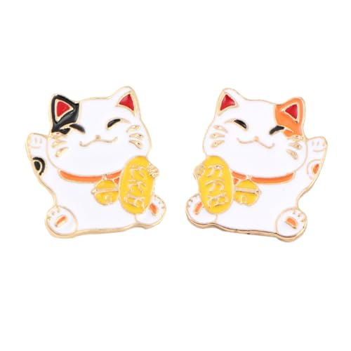 WRITWAA 2 Stück Teiliges Katzen Anstecknadel Niedliche Broschen Langlebige Kleidungsaccessoires Kreative Geschenkidee für Damen Cartoon Katzen Corsagen von WRITWAA