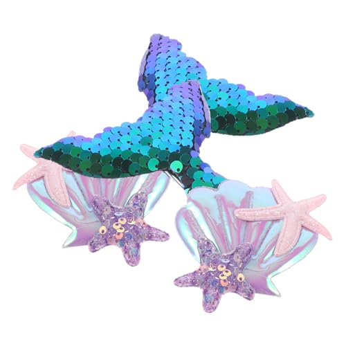 WRITWAA 2stücke Meerjungfrau Haarclips Meerjungfrau Haarspangen Pailletten Junge Mädchen Haarschmuck Für Mädchen Meerjungfrauen Zubehör Strand Haarschmuck Für Kleinkinder von WRITWAA