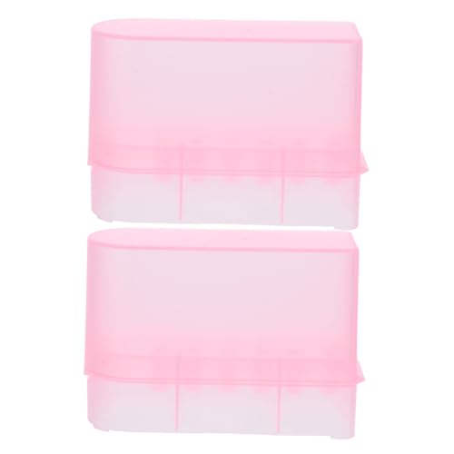 WRITWAA 2 Stück Teiliges Nail Drill Bits Aufbewahrungsbox Organizer aus Transparentem Material Langlebig Vielseitig für Maniküre Staubschutz und Übersichtliche Nagelbohrer Lagerung und von WRITWAA