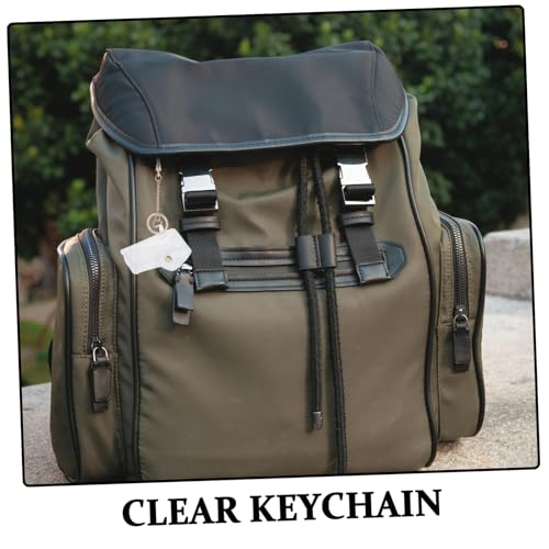 WRITWAA 2 Stück Transparente PVC Lippenstift Halter Schlüsselanhänger Tragbare Lip Balm Hüllen mit Robustem Schlüsselring Vielseitige Aufbewahrungstasche für Reisen und von WRITWAA