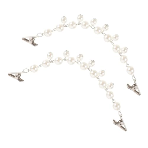 WRITWAA 2 Stück Vintage Sweater Clips mit Kunstperlen Schulterjacken und Dress Back Clips Retro Cardigan Kragenbroschen für Damen und Mädchen zur Stilvollen Outfitveredelung von WRITWAA