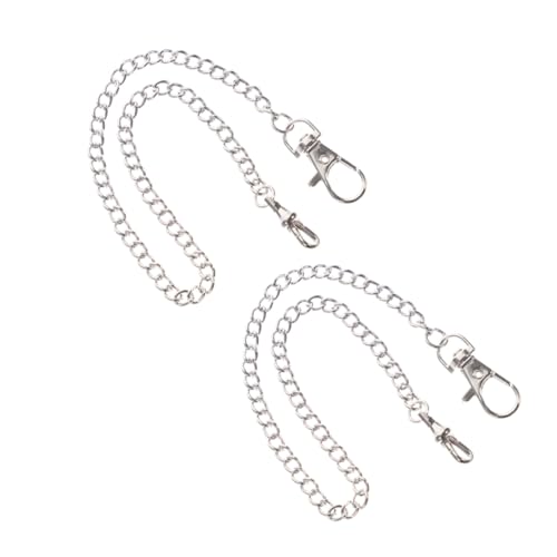 WRITWAA 2 Stück Vintage Taschenuhrkette mit Robustem Karabiner Vielseitig Tragbar als Hosenkette für Westen Stilvolles Herren-Accessoire für Jeans Gürtel und Retro-Look von WRITWAA