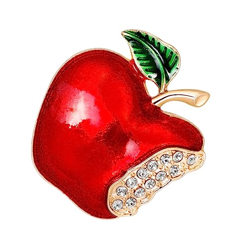 WRITWAA 2 Stück Weihnachtliche Apfel Broschen Cartoon Anstecknadeln Festliche Kleidung Accessoires für Party und Festliche von WRITWAA