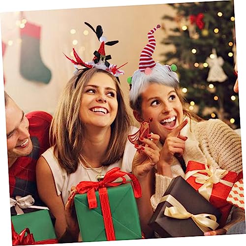 WRITWAA 2 Stück Weihnachtliche Stirnbänder mit Santa Leichtes nicht Verblassendes Stoffhaarband Rutschfest Festliche Kopfbedeckung für Erwachsene für Weihnachtsfeier und Karneval von WRITWAA