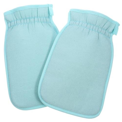 WRITWAA 2 Stück doppelseitiges Badetuch Peelende Handschuhe Reinigung Zurück Peeling-Handschuh Luffa handtücher handtuch Peelings Peelinghandschuh Scheuerhandschuhe Körpertuch Stoff von WRITWAA