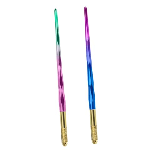 WRITWAA 2 Stücke Augenbrauenstift Multifunktionsstift für gestickte Tattoos Augenbrauen-Stift-Nadel Tattoos Nebelstift Stift für gestickte Tätowierungen Legierung von WRITWAA