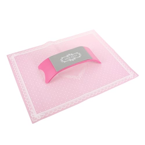 WRITWAA 2 Stücke Handkissen Pads Arm Nagel LED Handgelenkruhe Maniküre Handauflage Maniküre-Kissen Handauflagekissen Handruhekissen Plastik Rosa von WRITWAA