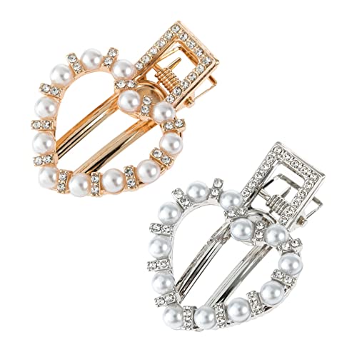 WRITWAA 2 Stücke Perlen Haarspangen für Retro Haarclips aus Legierung Haarschmuck für Hochzeiten und Anlässe Eleganter Schmuck für Mädchen und Damen von WRITWAA