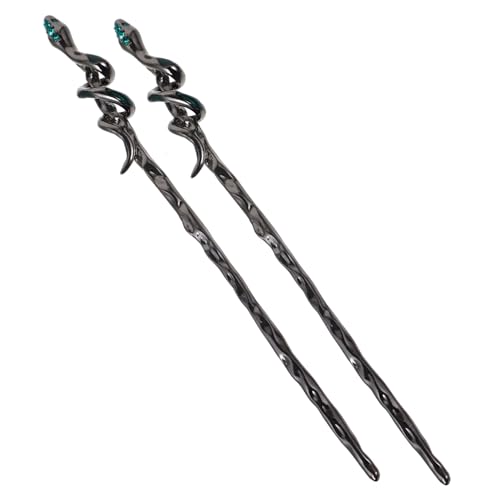 WRITWAA 2stücke Schlange Haarstäbchen Mit Strass Minimalistische Haaraccessoires Für Damen Für Diy-frisuren Und Partys von WRITWAA