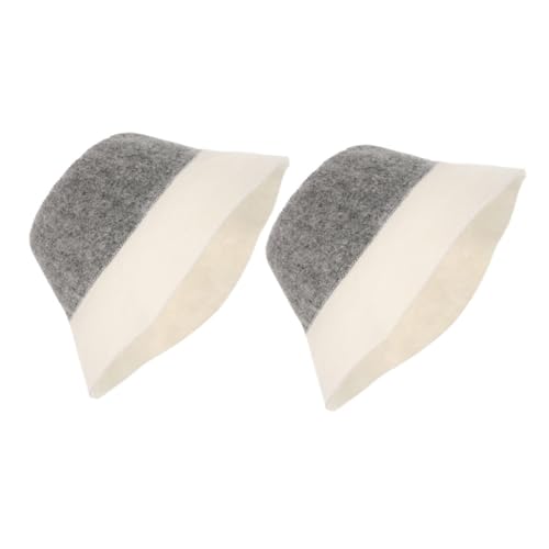 WRITWAA 2stücke Filzhut Für Sauna Herren Damen Verdickt Saunakappe Saunahut Badehut Für Badezimmer Sauna Zuhause Reise Pool Zubehör Filz Hut von WRITWAA